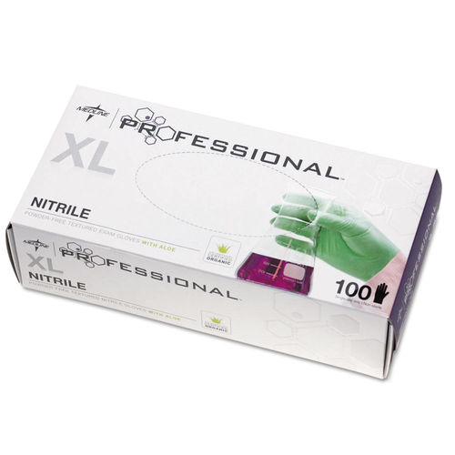 Professional Nitrile Exam Gloves with Aloe by Medline MIIPRO31764