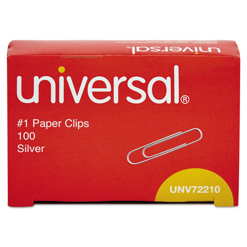 Universal Plastic-coated Paper Clips No. 1 Clear/silver 1000/pack