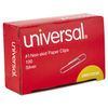 UNV72230 - Paper Clips, #1, Nonskid, Silver, 100 Clips/Box, 10 Boxes/Pack