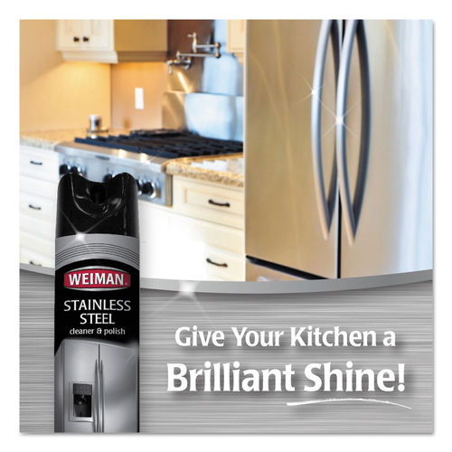 Weiman Stainless Steel Cleaner & Polish, 2 Pack, 12 oz Streak-Free Shine,  No More Fingerprints