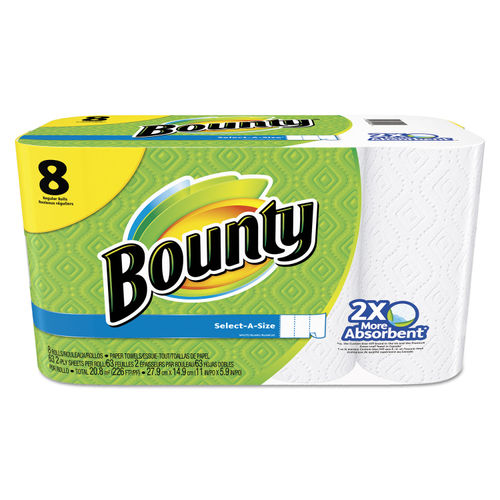 Bounty Select-a-Size Kitchen Roll Paper Towels, 2-Ply, White, 5.9