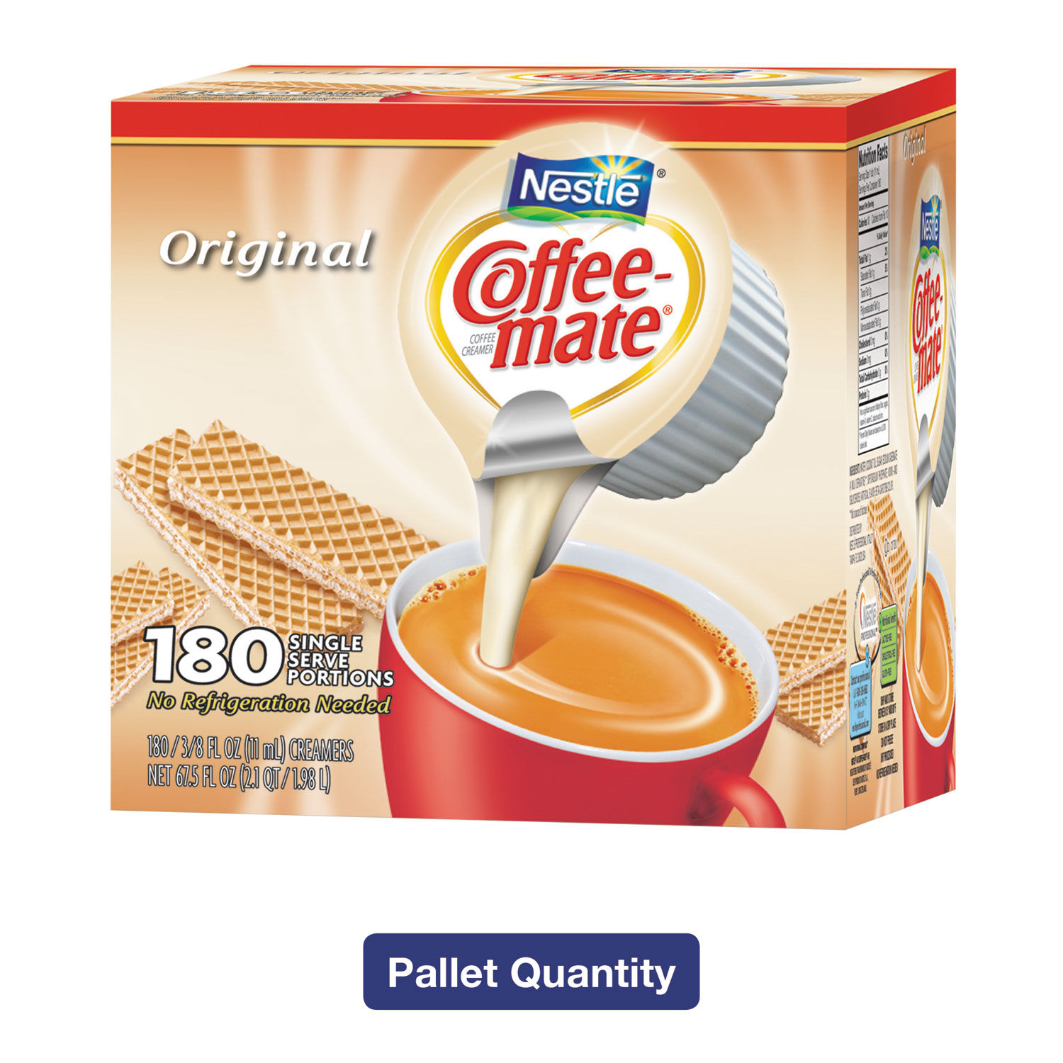 Coffee-Mate Coffee Creamer, Sugar Free, Hazelnut - 50 pack, 0.375 fl oz creamers