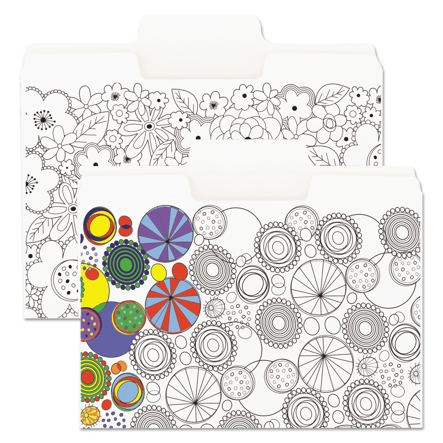 SuperTab Coloring File Folders by Smead® SMD11647 | OnTimeSupplies.com
