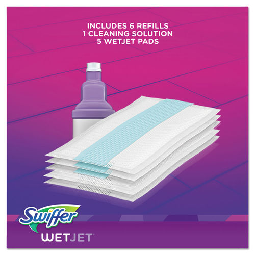  Swiffer WetJet Starter Kit, Includes: 1 Power Mop, 5