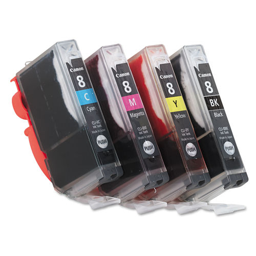 3 Original Ink Cartridges, Canon CLI-8 Color 13ml