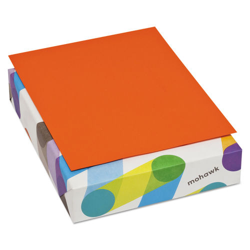 Colored Bond Paper Bundle 8.5 x 11, 20lbs, 100 Pages, Orange