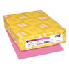 WAU21041 - Color Cardstock, 65 lb Cover Weight, 8.5 x 11, Pulsar Pink, 250/Pack