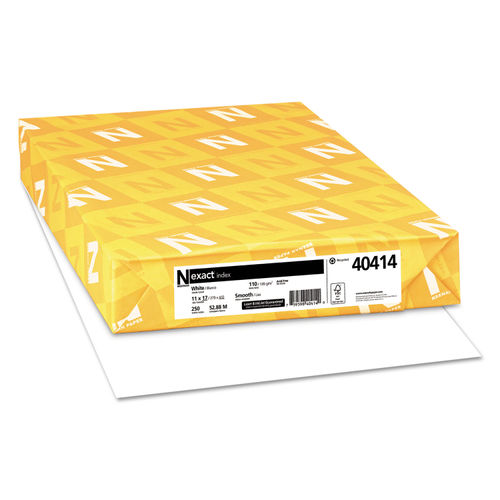 JAM Paper White Glossy 5 x 7 80lb. Cover Cardstock, 100 Sheets