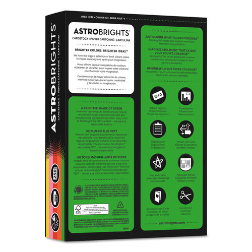 Astrobrights Color Cardstock, 8.5 x 11 inches, 65 lb/176 gsm