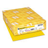 WAU22731 - Color Cardstock, 65 lb Cover Weight, 8.5 x 11, Solar Yellow, 250/Pack