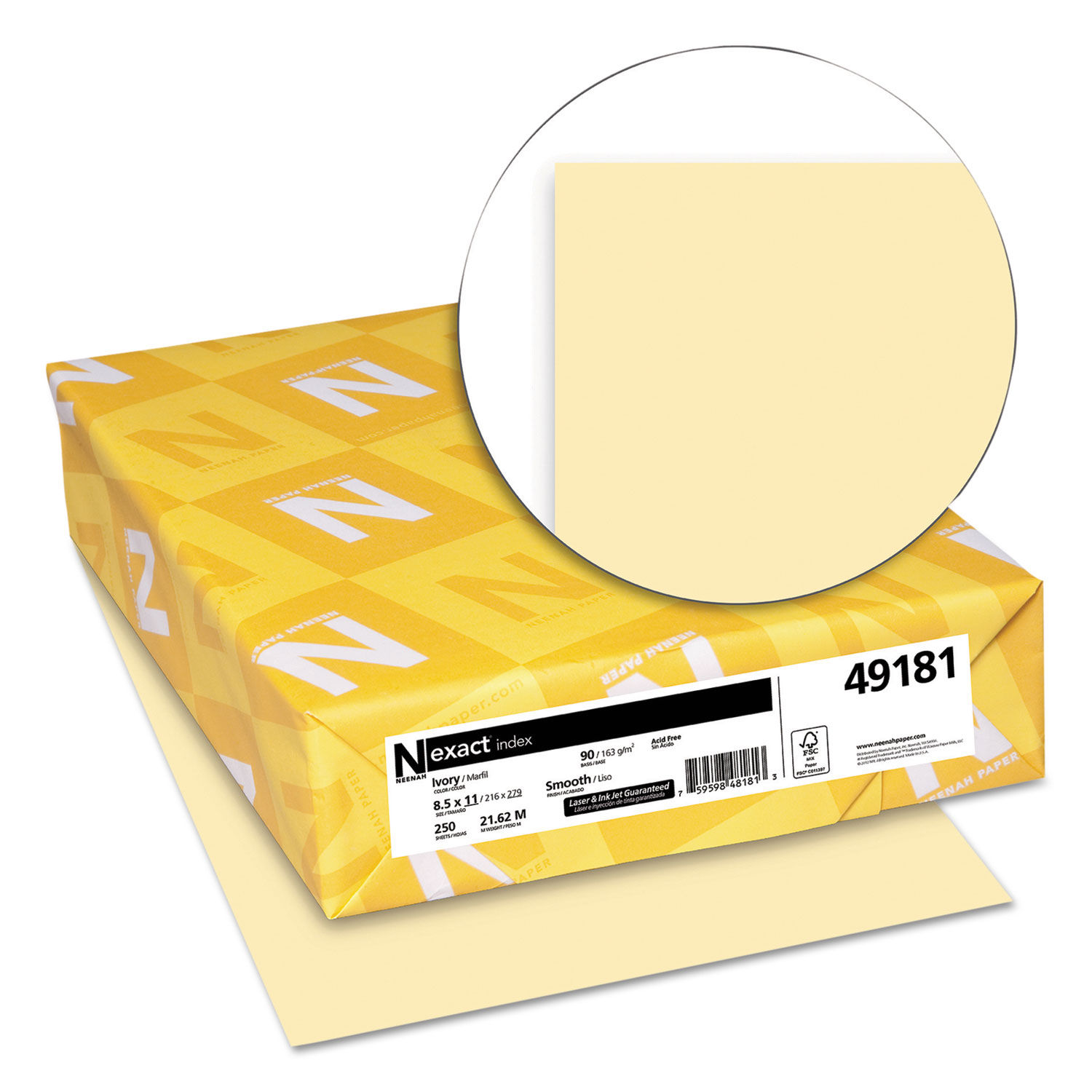 Exact Index Card Stock by Neenah Paper WAU49181 | OnTimeSupplies.com