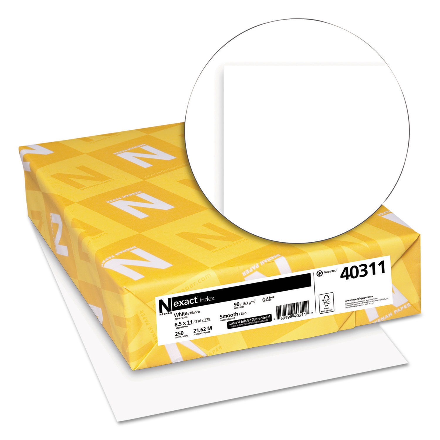 Wausau Paper Bright White Premium Card Stock, 96 Brightness - 100 sheets