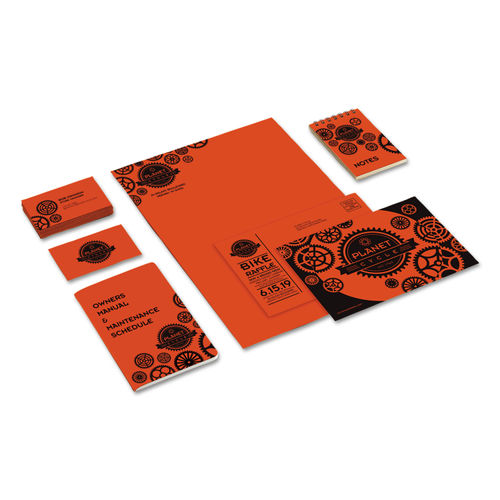 Orange Bright Color Cardstock Paper, 65lb Cover (176gsm), 8.5 x 11