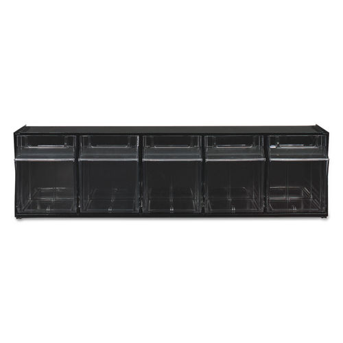 deflecto® Stackable Cube Organizer, 4 Compartments, 4 Drawers