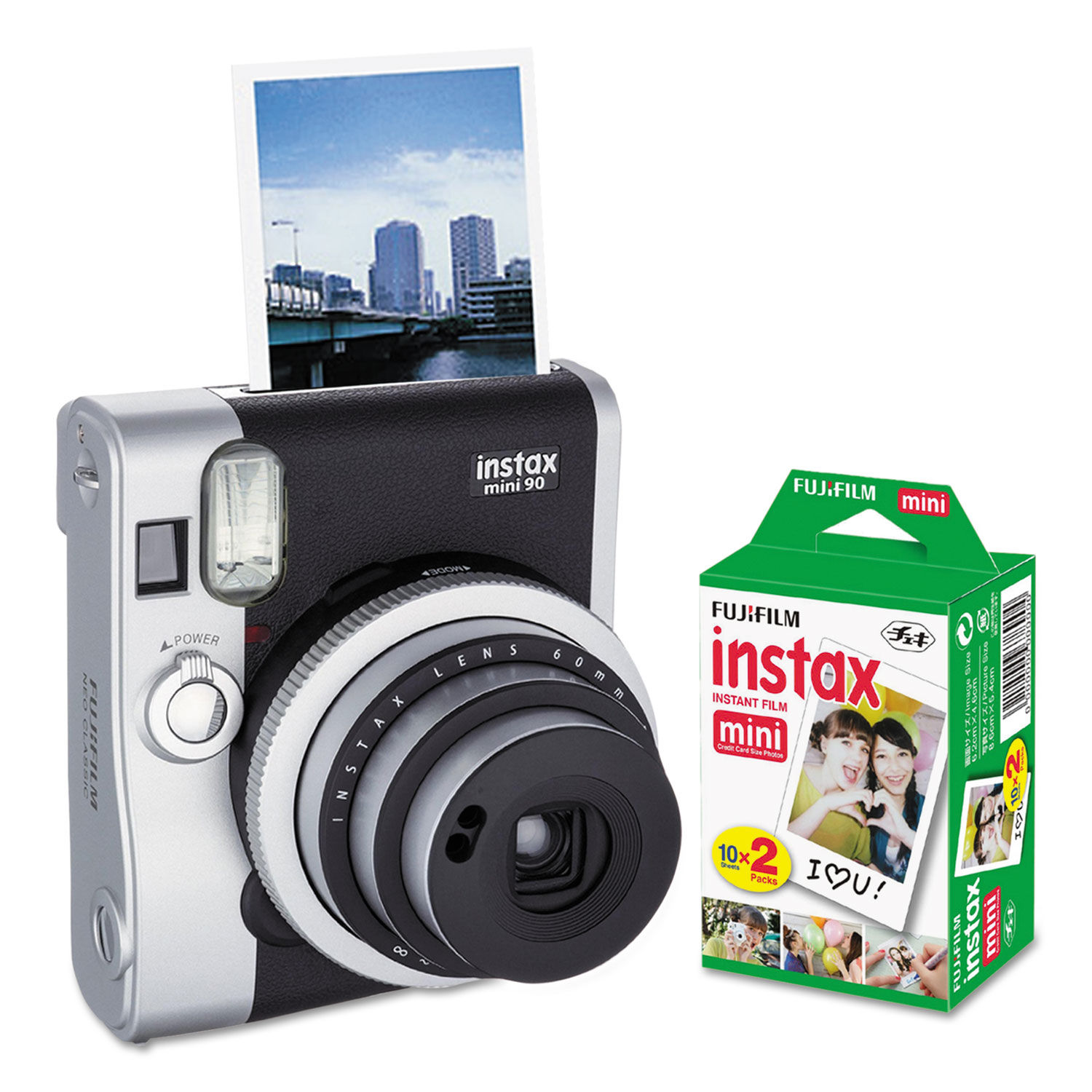 Instax Mini 90 Neo Classic Camera Bundle by Fujifilm FUJ600016090