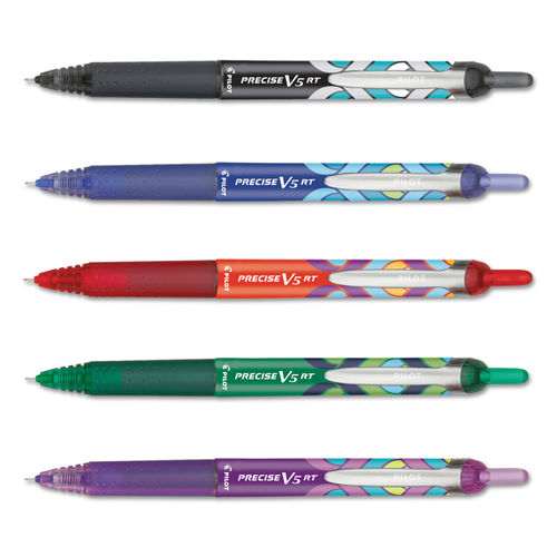 Pilot Precise V5 RT Rollerball Liquid Ink Pens in Assorted Colors