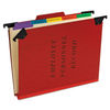 PFXSER2ER - Hanging-Style Personnel Folders, 5 Dividers with 1/5-Cut Tabs, 1/3-Cut Exterior Tabs, Letter Size, Red