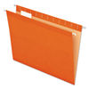 PFX415215ORA - Colored Reinforced Hanging Folders, Letter Size, 1/5-Cut Tabs, Orange, 25/Box