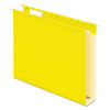 PFX4152X2YEL - Extra Capacity Reinforced Hanging File Folders with Box Bottom, 2" Capacity, Letter Size, 1/5-Cut Tabs, Yellow, 25/Box