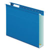 PFX4152X2BLU - Extra Capacity Reinforced Hanging File Folders with Box Bottom, 2" Capacity, Letter Size, 1/5-Cut Tabs, Blue, 25/Box