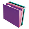 PFX415215ASST2 - Colored Reinforced Hanging Folders, Letter Size, 1/5-Cut Tabs, Assorted Bold Colors, 25/Box