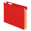 PFX4152X2RED - Extra Capacity Reinforced Hanging File Folders with Box Bottom, 2" Capacity, Letter Size, 1/5-Cut Tabs, Red, 25/Box