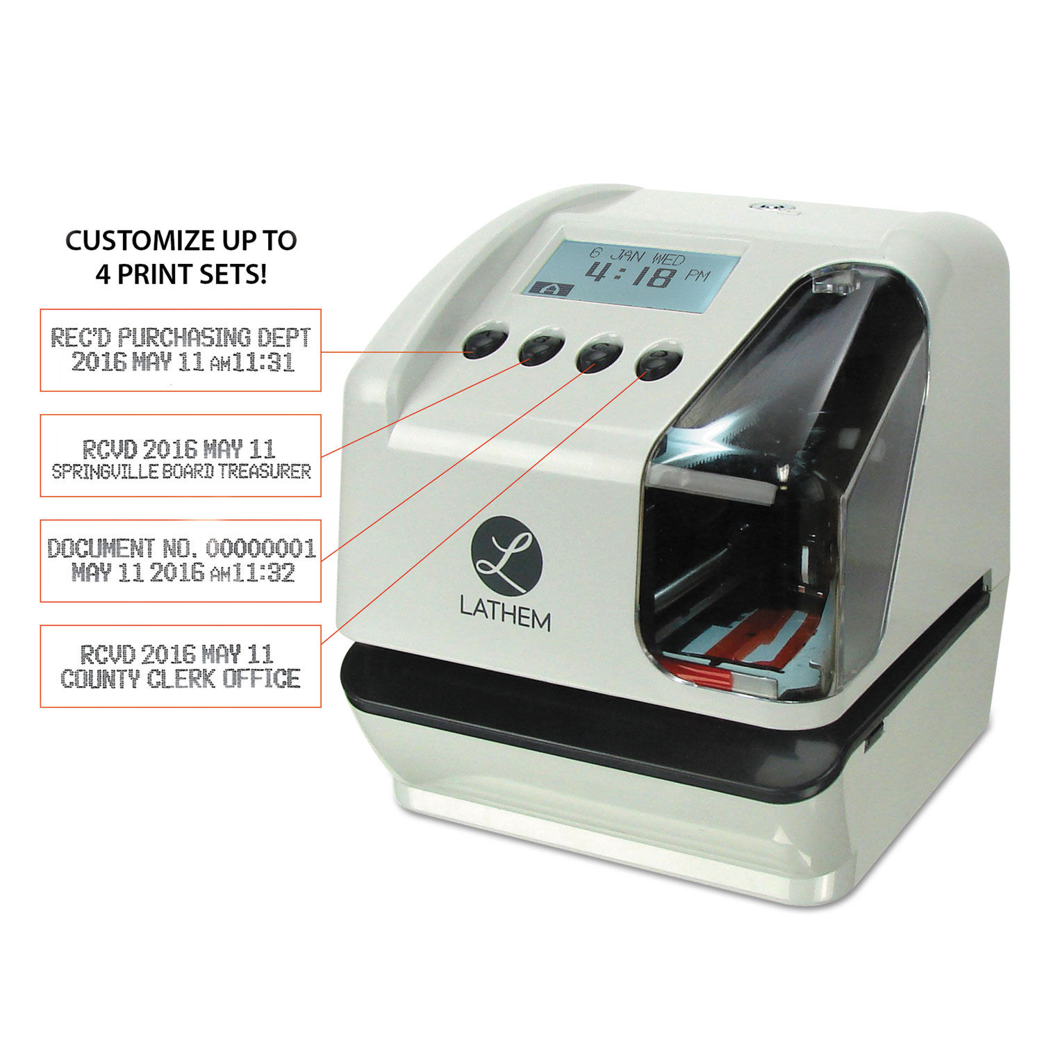 5000e Plus Electronic Time Recorder/document Stamp/numbering Machine by