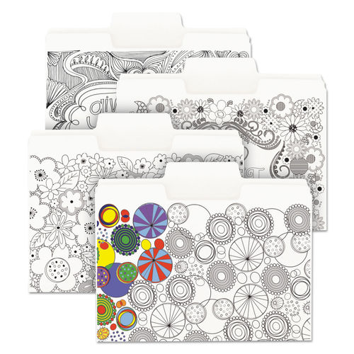 SuperTab Coloring File Folders by Smead® SMD11649 | OnTimeSupplies.com
