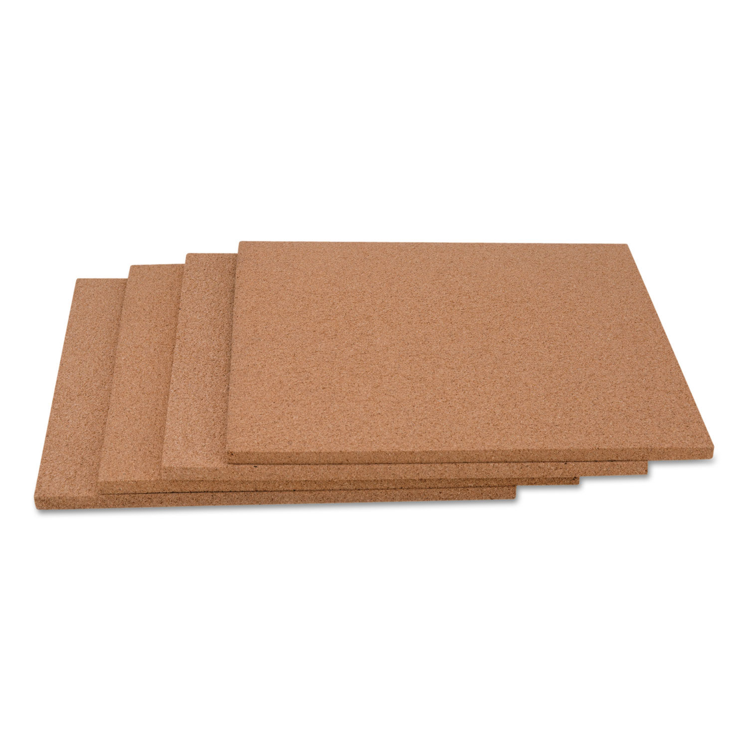 Universal UNV43403 12 Square Dark Brown Cork Tile Panel - 4/Pack