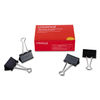 UNV10220 - Binder Clips, Large, Black/Silver, 12/Box