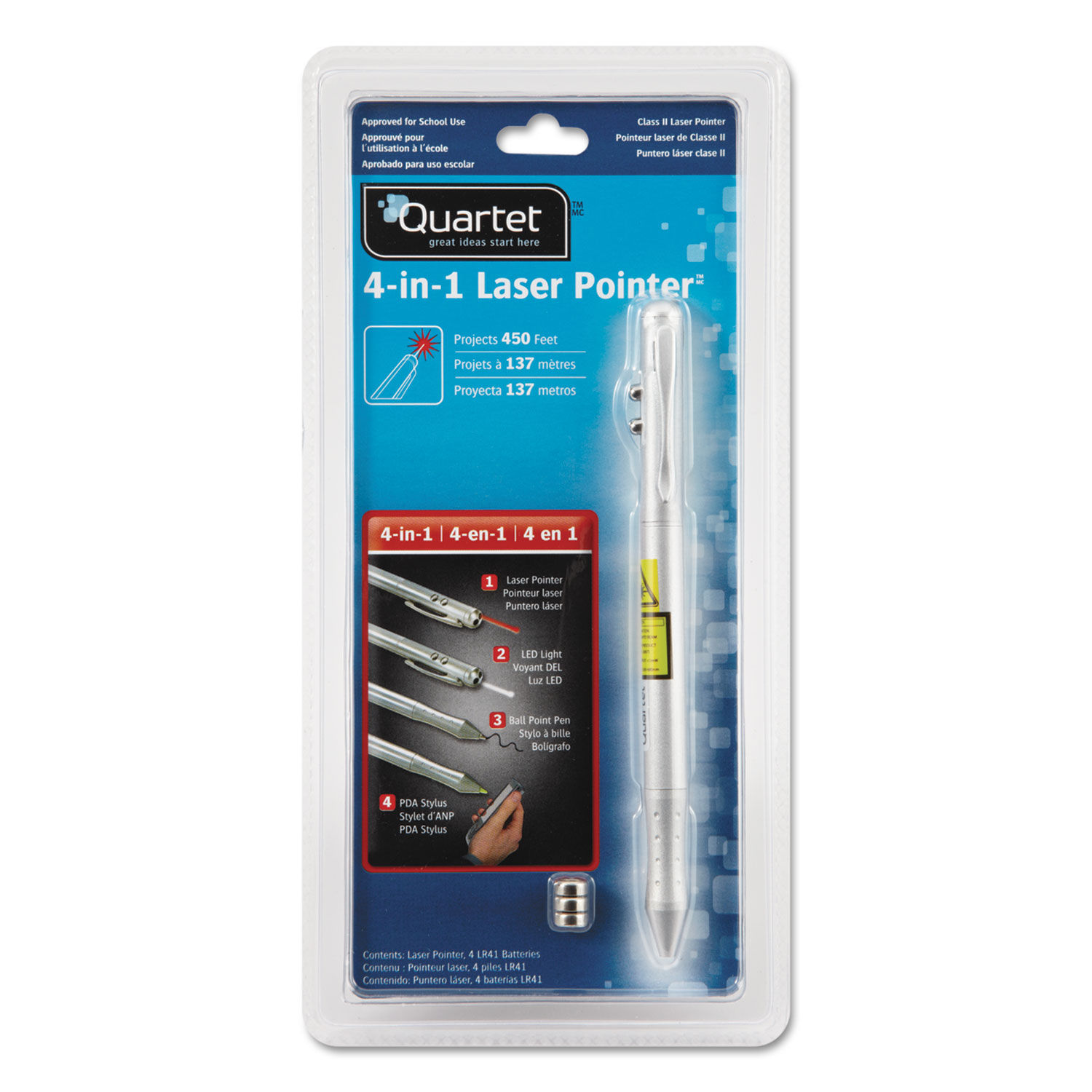 Quartet Slimline Laser Pointer Black - Office Depot