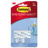 MMM17092CLRES - Clear Hooks and Strips, Small, Plastic, 1 lb Capacity, 2 Hooks and 4 Strips/Pack