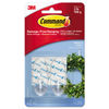 MMM17091CLRES - Clear Hooks and Strips, Medium, Plastic, 2 lb Capacity, 2 Hooks and 4 Strips/Pack