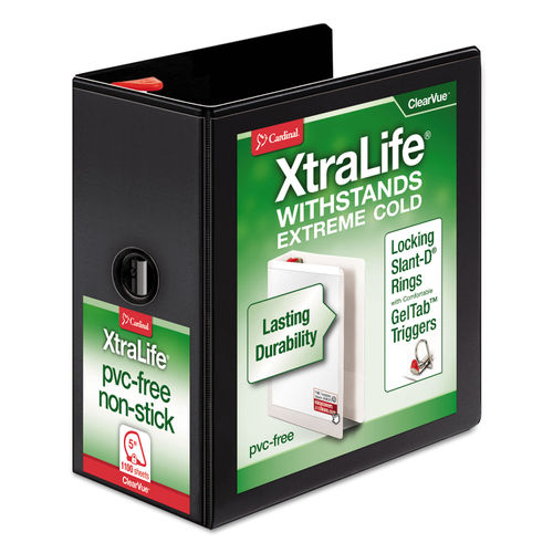 xtralife 11 x 17 slant-d ring binder- 2- black