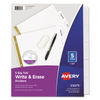 AVE23075 - Write and Erase Big Tab Paper Dividers, 5-Tab, 11 x 8.5, White, White Tabs, 1 Set