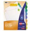 AVE11201 - Insertable Style Edge Tab Plastic Dividers, 8-Tab, 11 x 8.5, Translucent, 1 Set