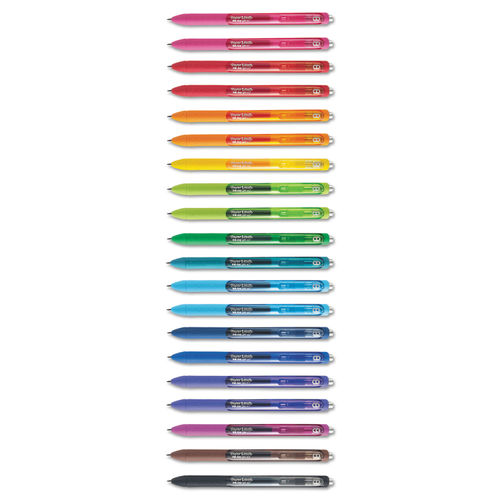 Papermate Gel 8 Color Set Medium Black, Blue, Green, Orange, Pink