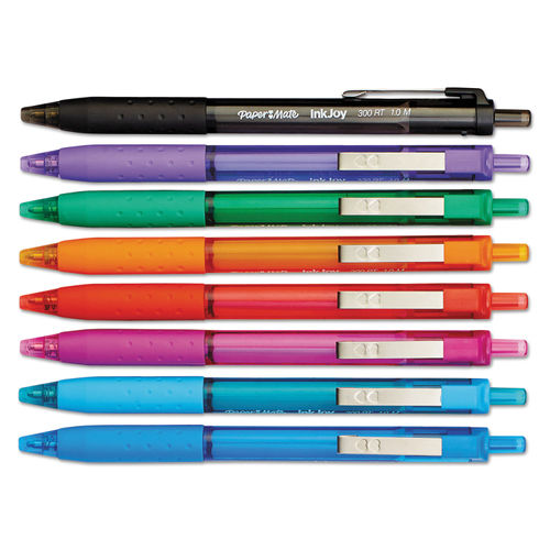 Paper Mate® InkJoy™ Quatro Retractable Ballpoint Pens, Medium Point, 1.0  mm, White Barrels, Assorted Ink Colors, Pack Of 3