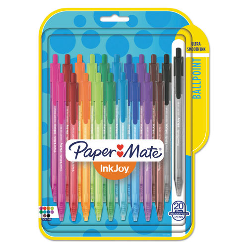 Paper Mate InkJoy Gel Medium Point Pens, Assorted Ink - 20 Pack