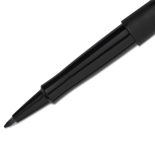 Point Guard Flair Felt Tip Porous Point Pen, Stick, Medium 0.7 mm, Black  Ink, Black Barrel, Dozen