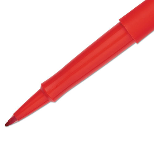 Paper Mate Flair Porous Point Pens Medium Point 0.7 mm Red Barrel Red Ink  Pack Of 12 - Office Depot