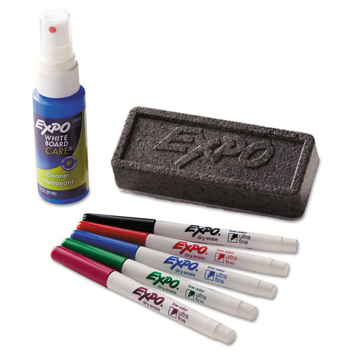 Expo Low Odor Ultra Fine Tip Dry Erase Markers, Assorted Colors - 8 count