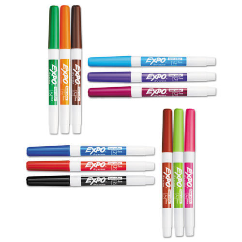 Expo Low-Odor Dry-erase Fine Tip Markers - SAN86674K 