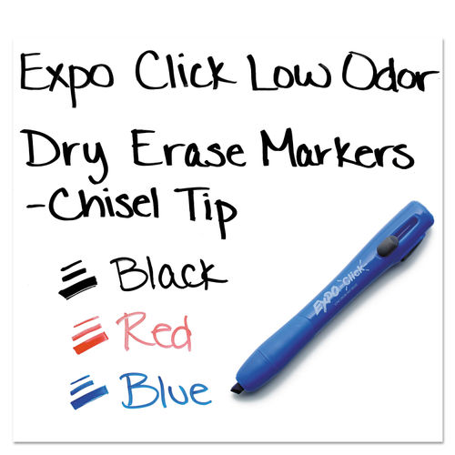 Dry Eraser Markers - 3 Pack, Black/Red/Blue