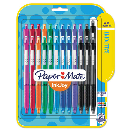 Bright Writers Colored Ink Retractable Ballpoint Pens - Set of 6