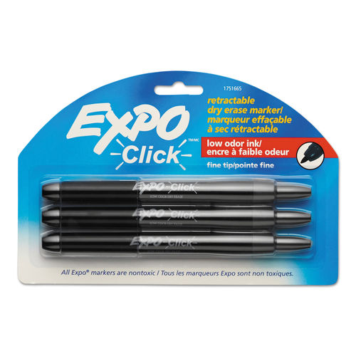 School Smart Dry Erase Pen Style Markers, Fine Tip, Assorted