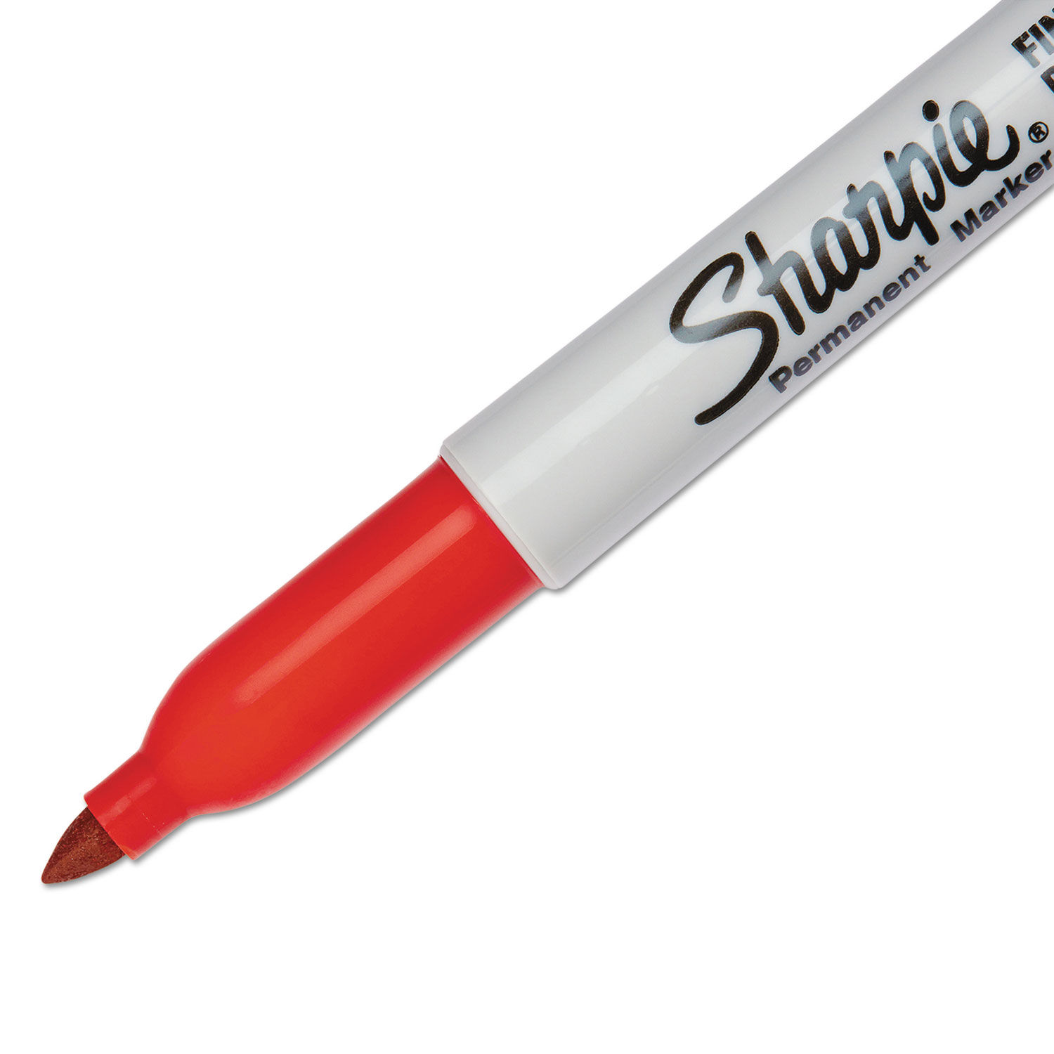 Sharpie 32002 Twin-Tip Red Fine and Ultra-Fine Point Permanent Marker -  12/Pack