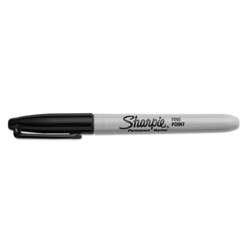 Sharpie Permanent Marker, Fine Point, Black - 5 markers