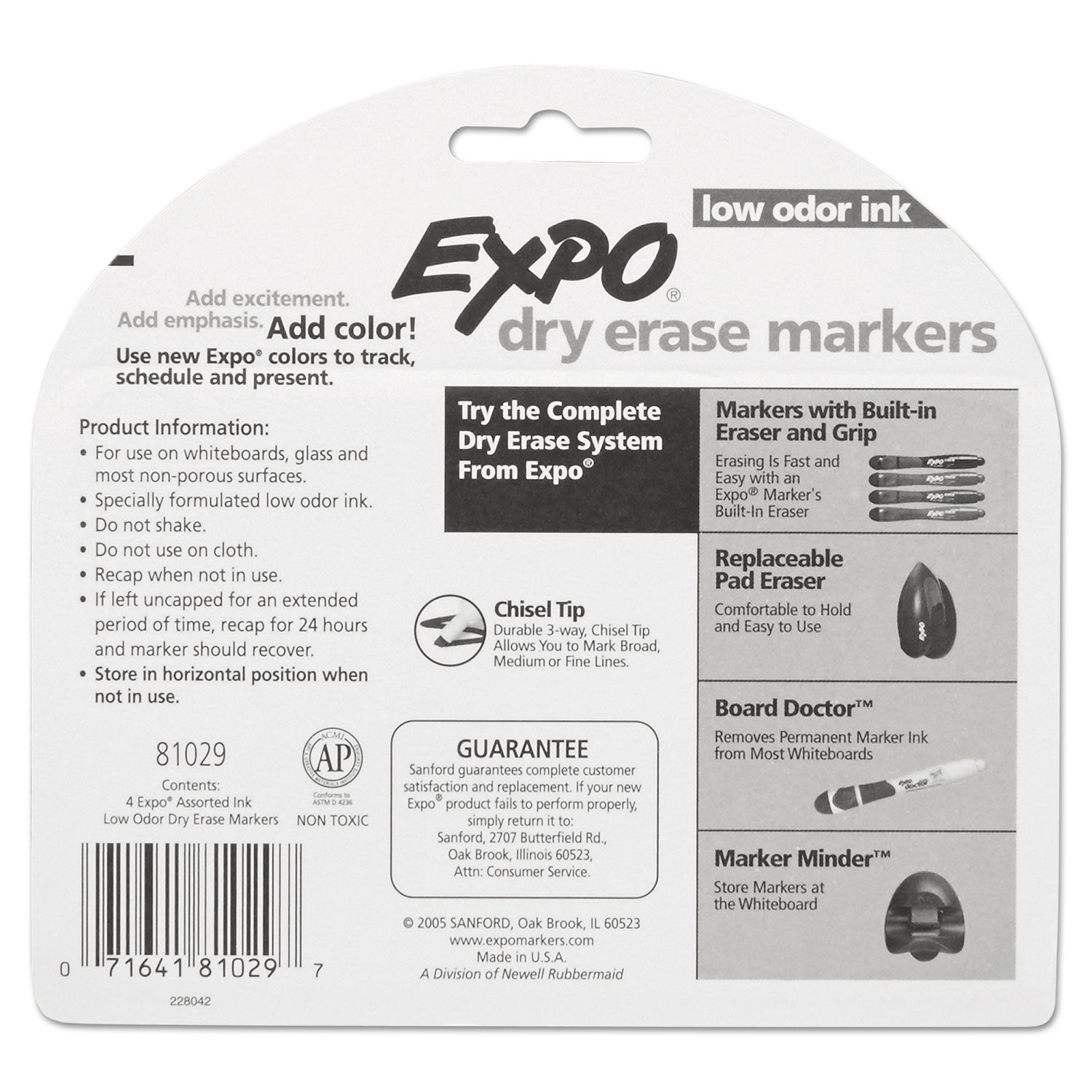 Dymo Expo Low Odor Chisel Tip Dry Erase Markers - 80699 - Office Basics 