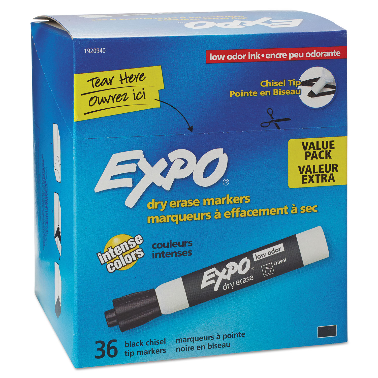 Expo Dry Erase Markers, Black - 12 dry erase markers